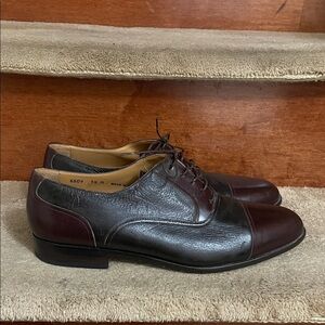 NWOT Massimo Emporio Elegant Two-Tone Leather Derby Shoes Men’s Size 9.5 M